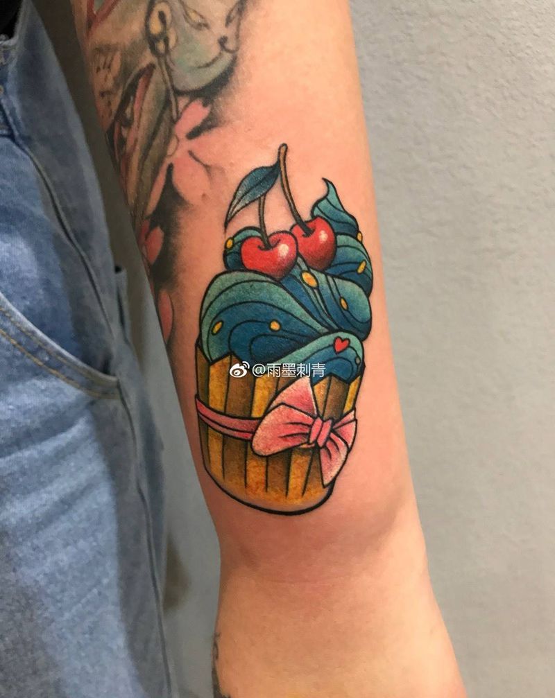 冰淇淋蛋糕纹身图片