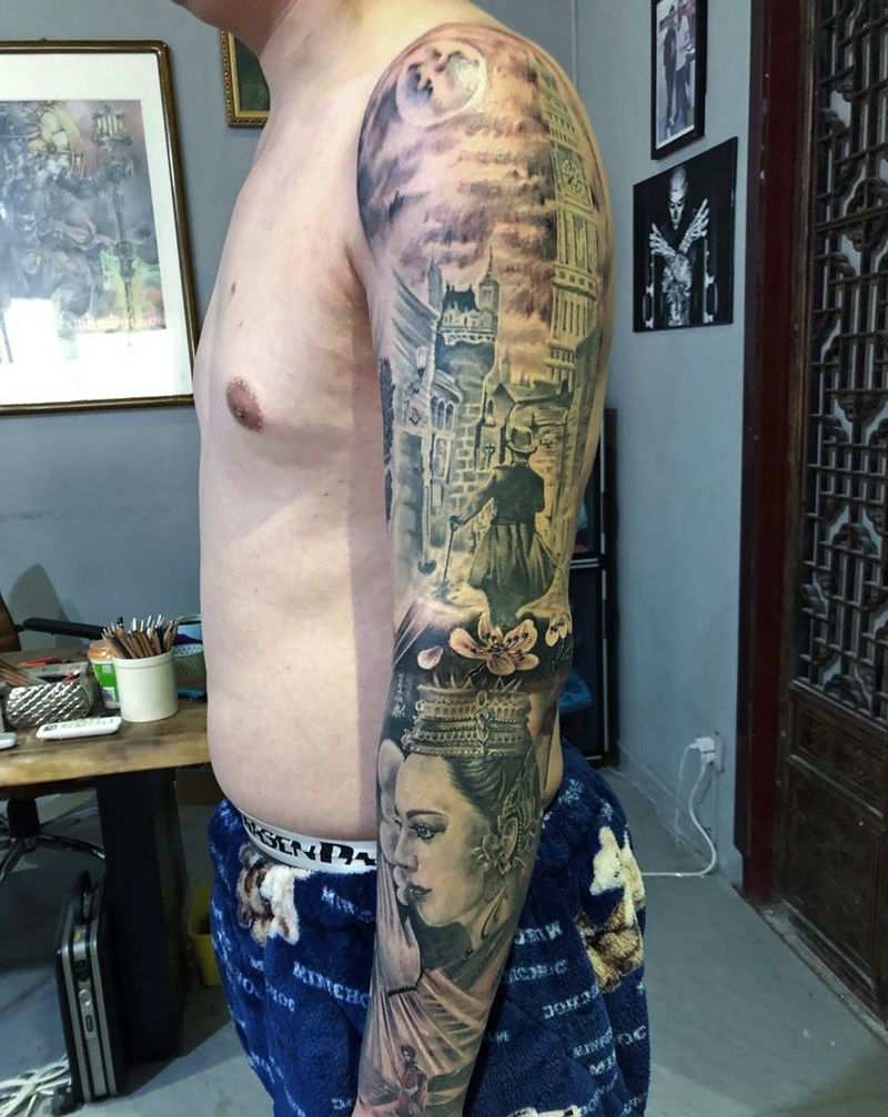 探案传奇纹身图片