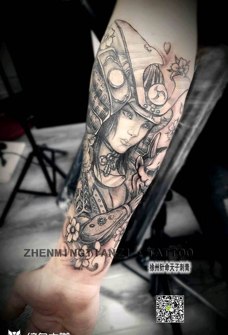 女武士纹身图片