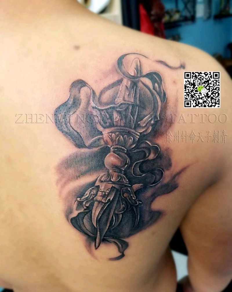 降魔杵完成 皮肤有点黑纹身图片