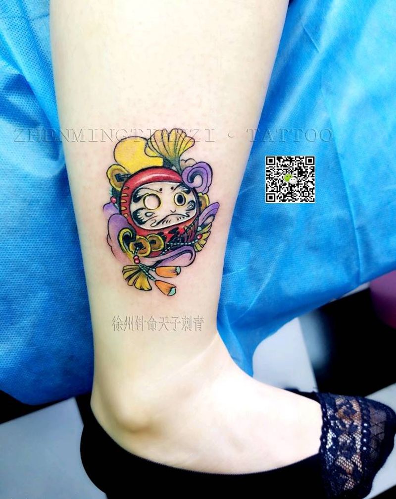 美女达摩蛋纹身图片