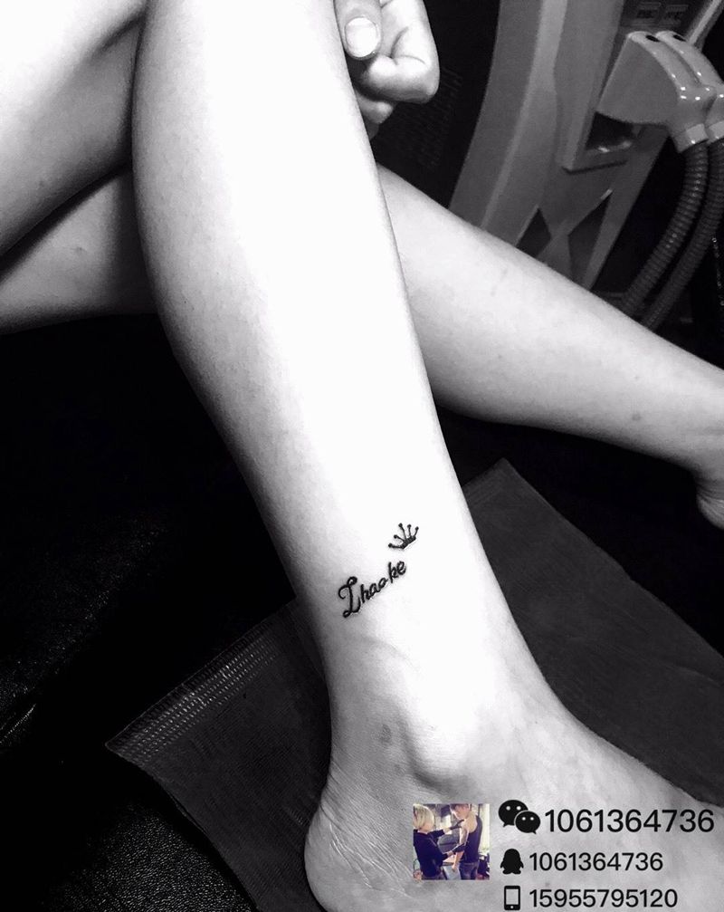 情侣纹身纹身图片_成品背部清新传统静物字符情侣原创腿部脚部纹身图案