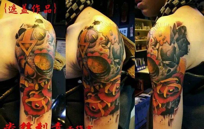 欧美骷髅纹身图片