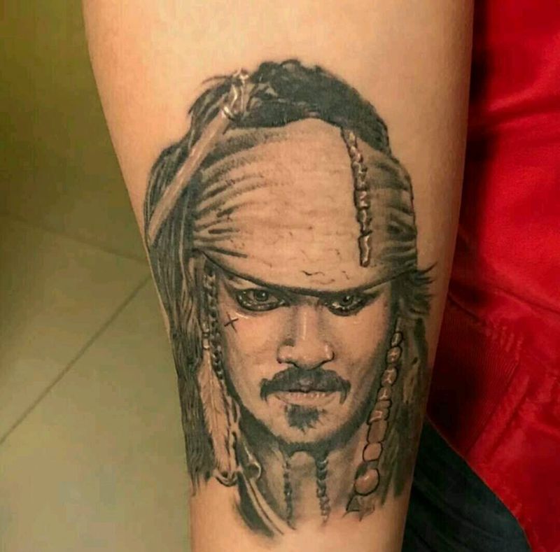 杰克船长纹身图片