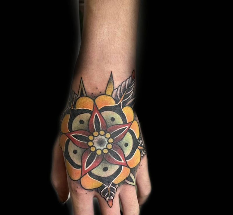 别爱我没结果，哈哈纹身图片_手部New School纹身图案