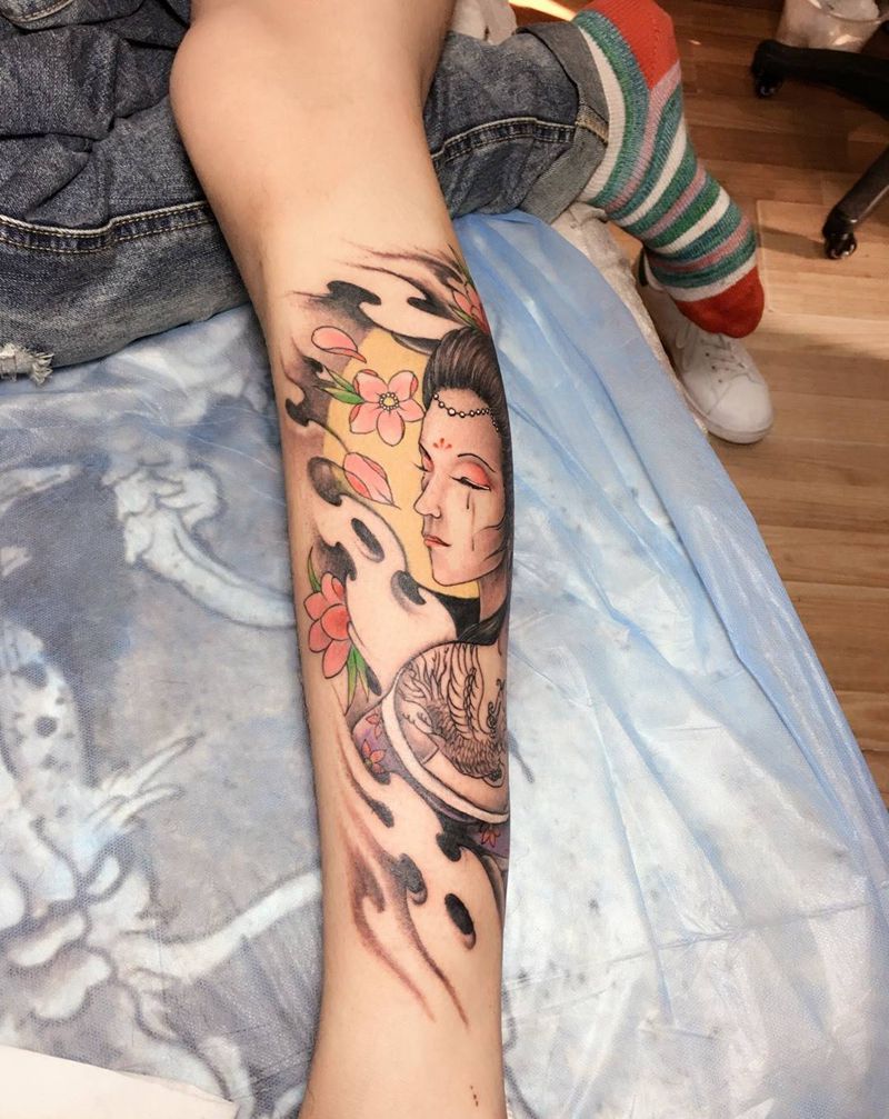 古代美女纹身图片