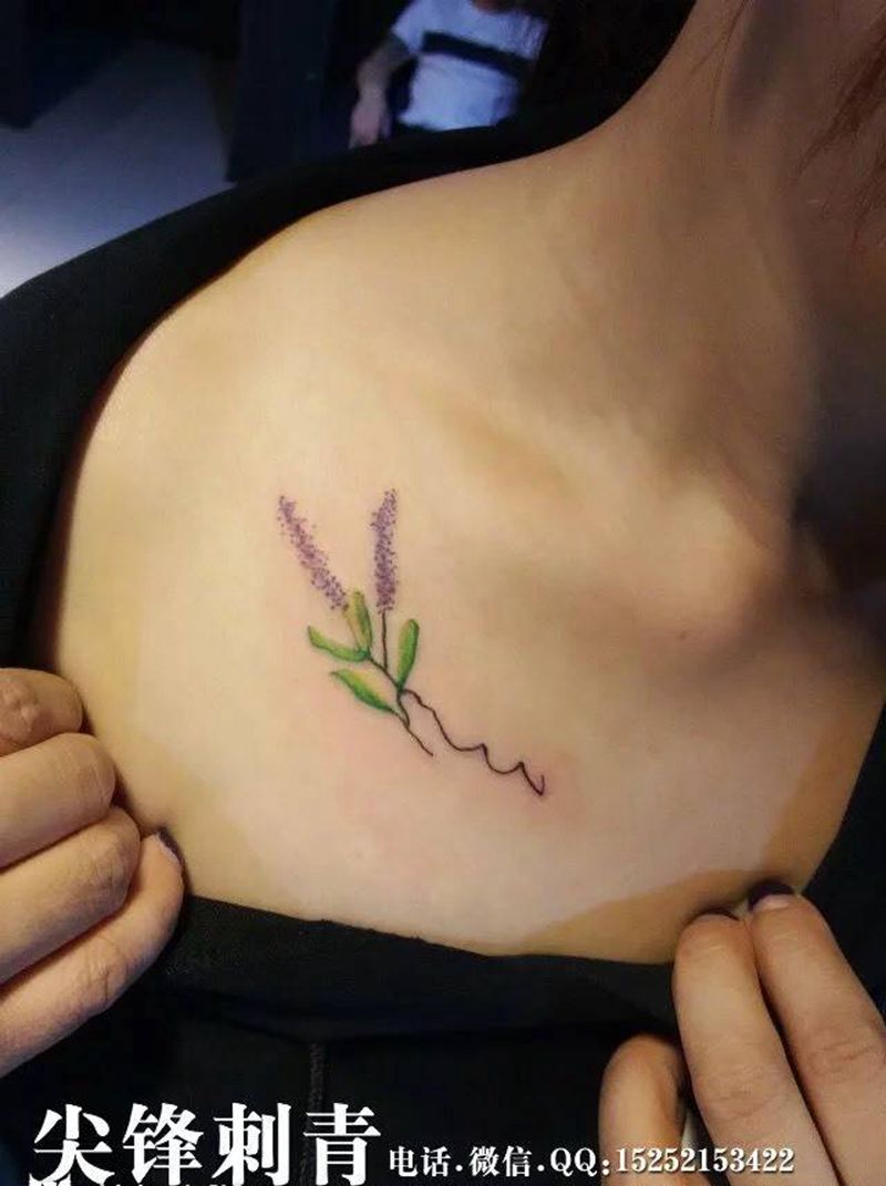 薰衣草纹身图片