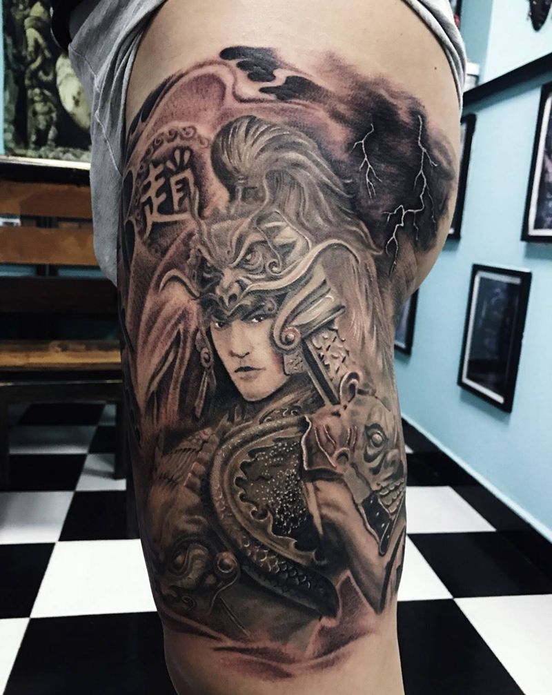 战神赵云纹身图片