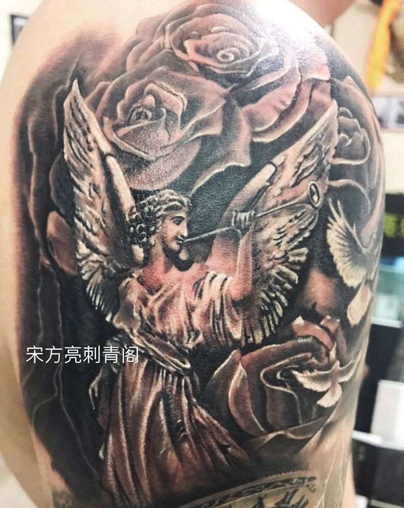 时光之梯纹身图片