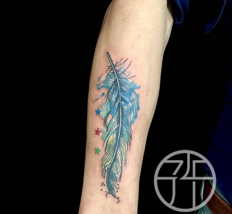 羽毛纹身图片