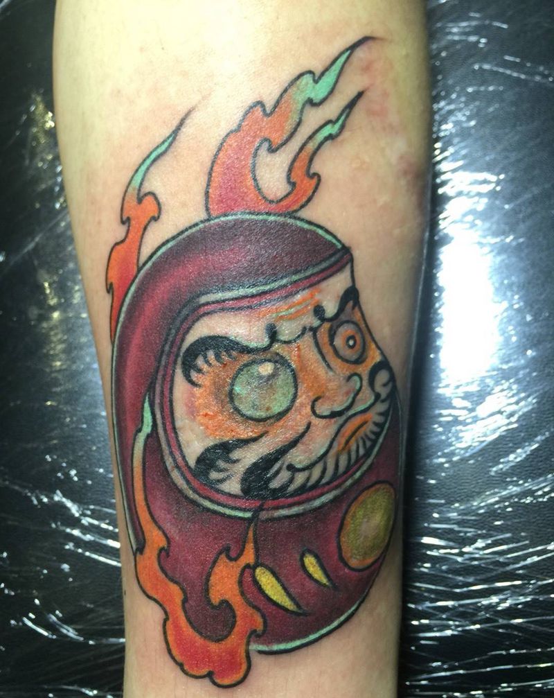 达摩不倒翁纹身图片