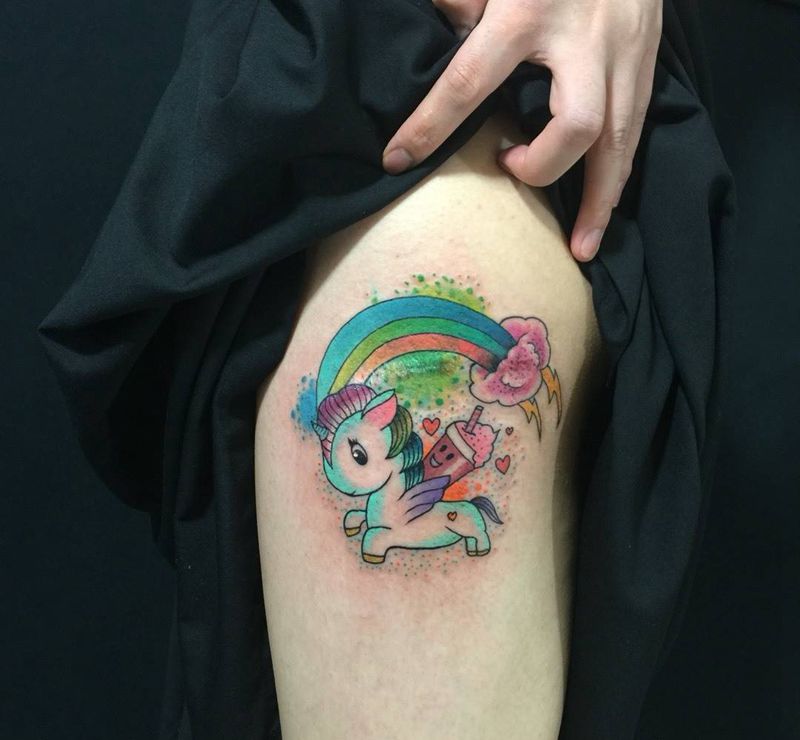 独角兽纹身图片