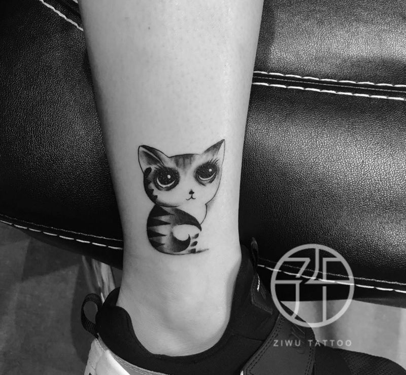 猫纹身图片
