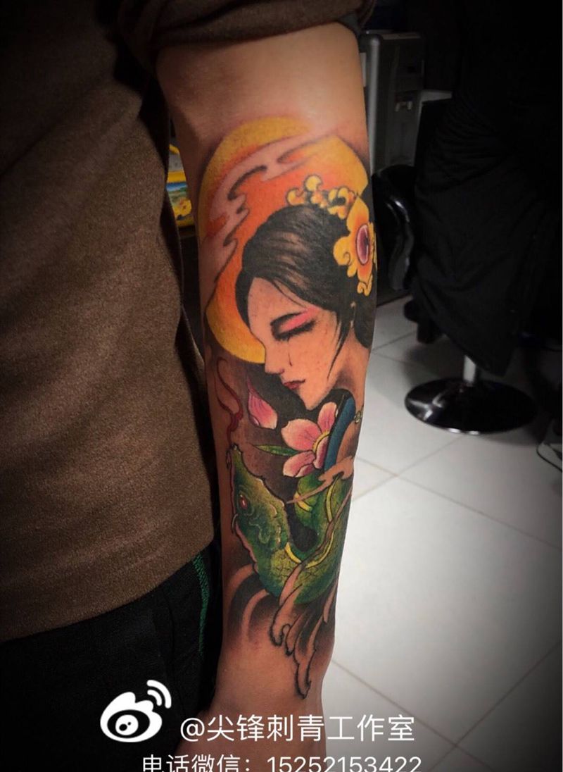 艺妓（遮盖作品）纹身图片
