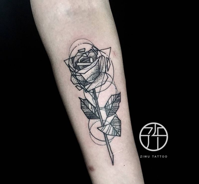 玫瑰花纹身图片