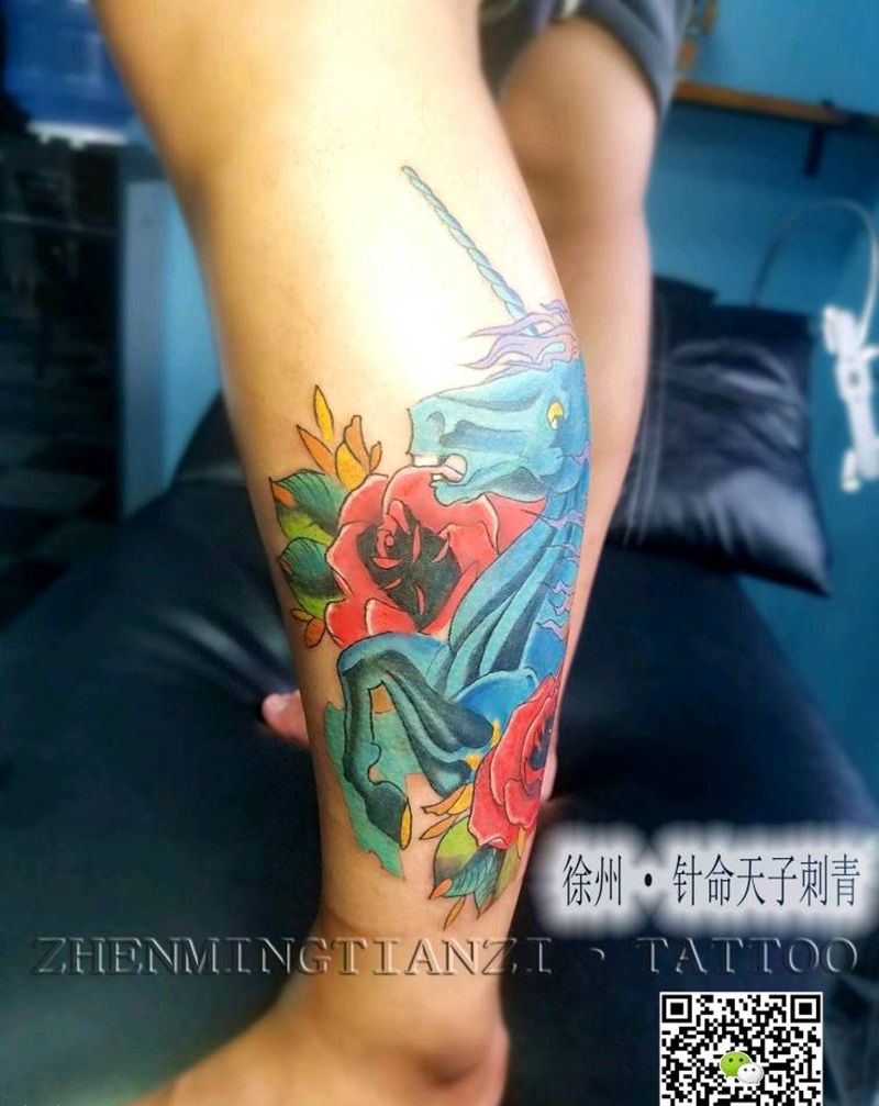 独角兽纹身图片