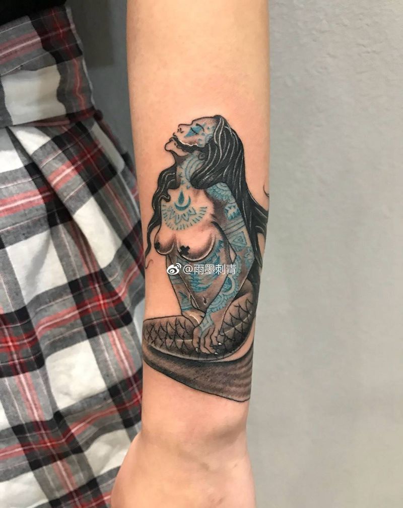 美人鱼纹身图片