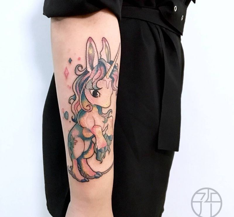 独角兽纹身图片