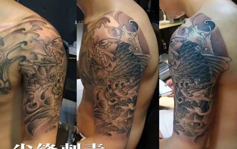 鲤鱼纹身图片