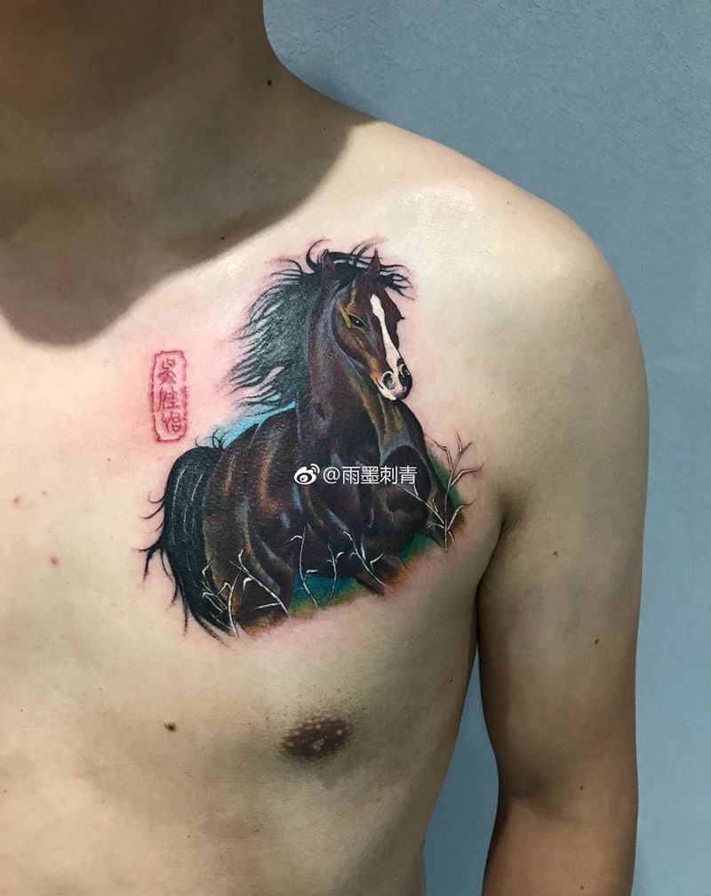 骏马纹身图片