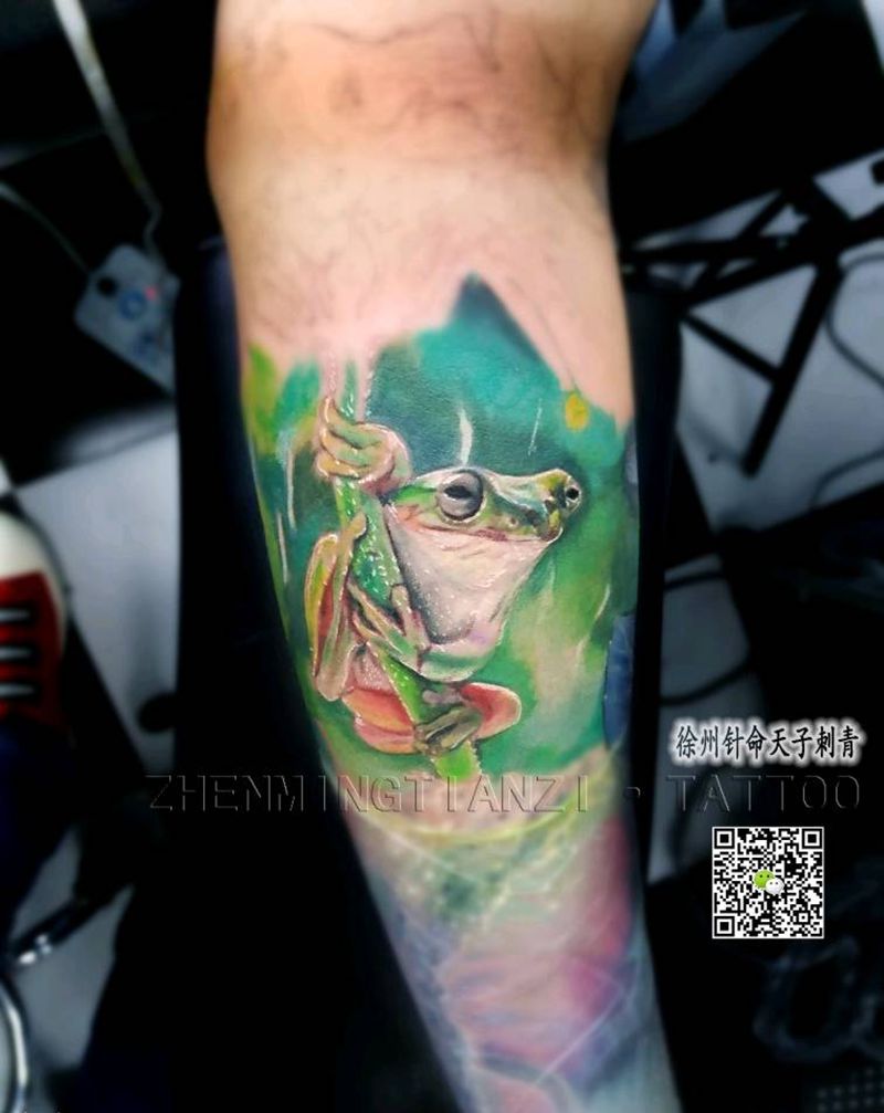 今日工事之一 花臂半成品纹身图片