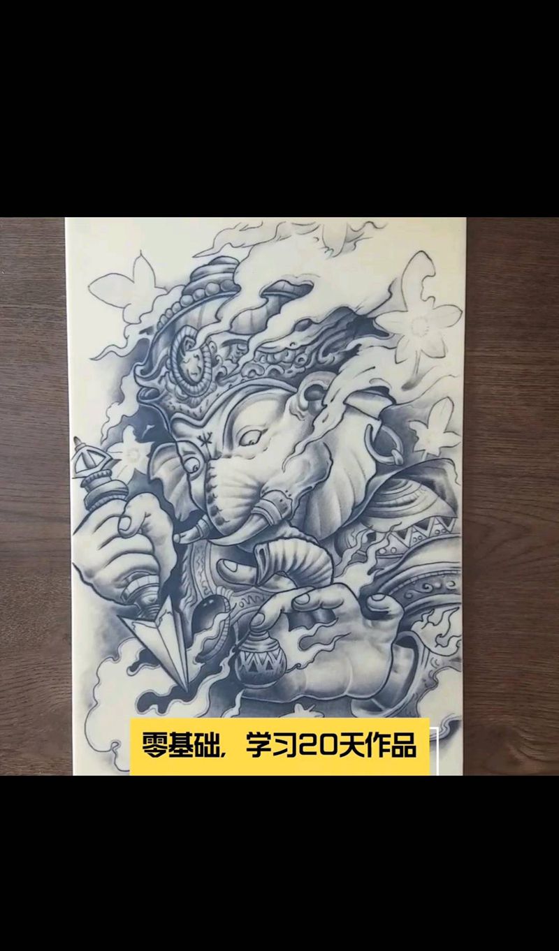 零基础学员一月整作品纹身图片_老传统新传统纹身图案