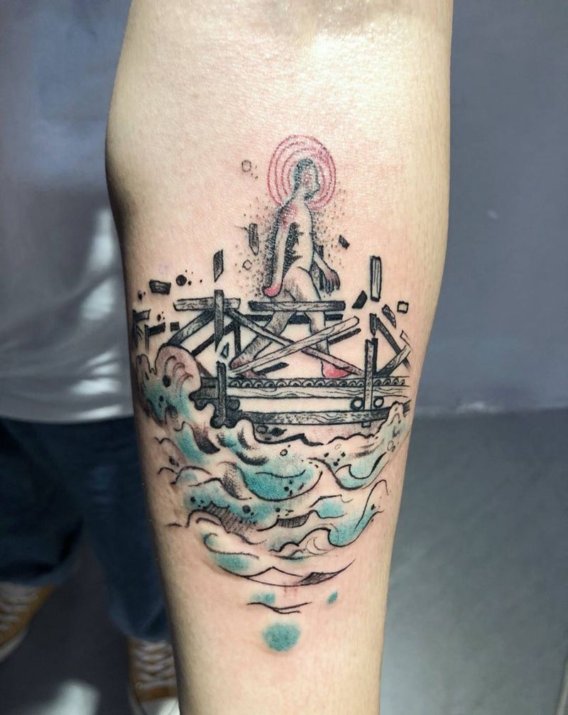 涂鸦断桥纹身图片