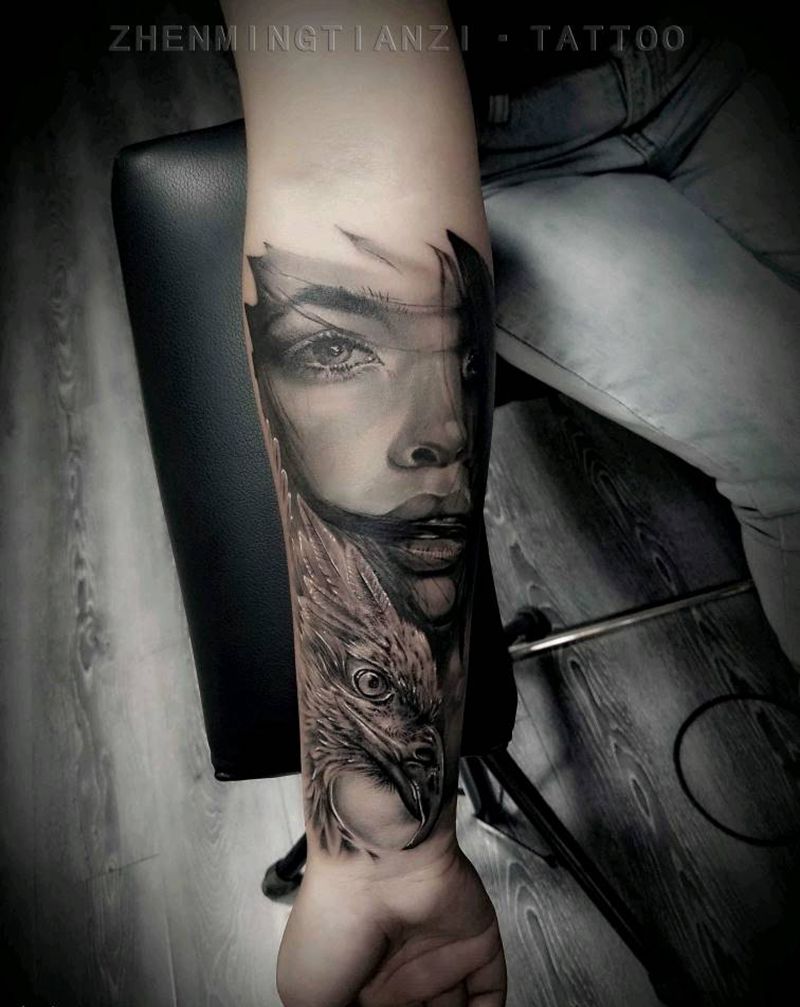 欧美写实小臂完成纹身图片_手臂欧美写实纹身图案