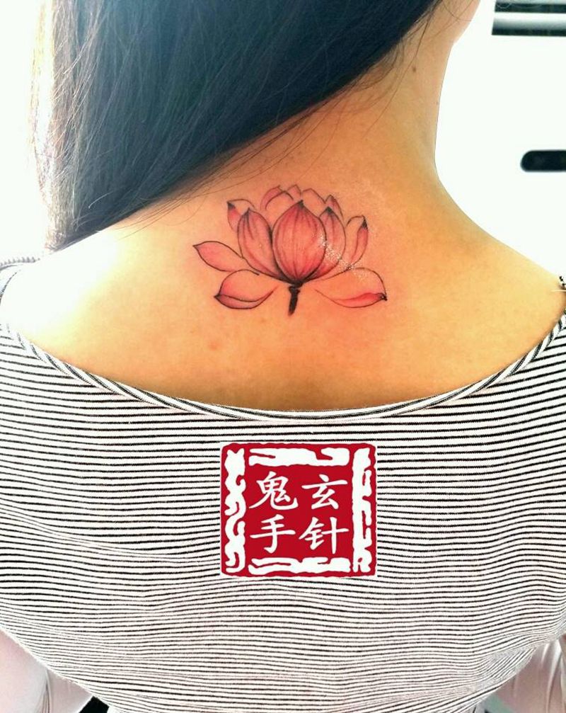 清新莲花纹身图片