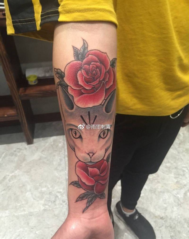 猫纹身图片