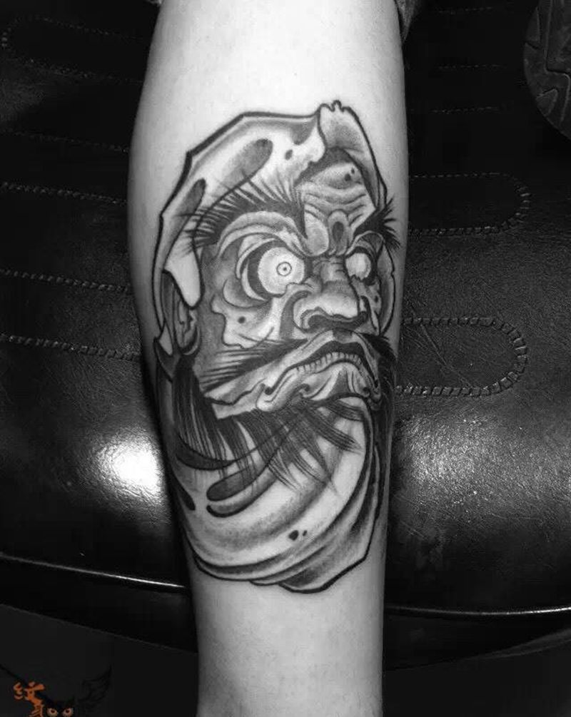 达摩纹身图片_雨墨刺青宜兴无锡.常州手臂鬼神写实传统清新宗教纹身图案