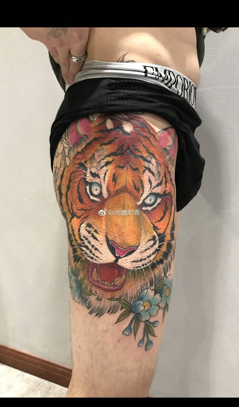 虎纹身图片
