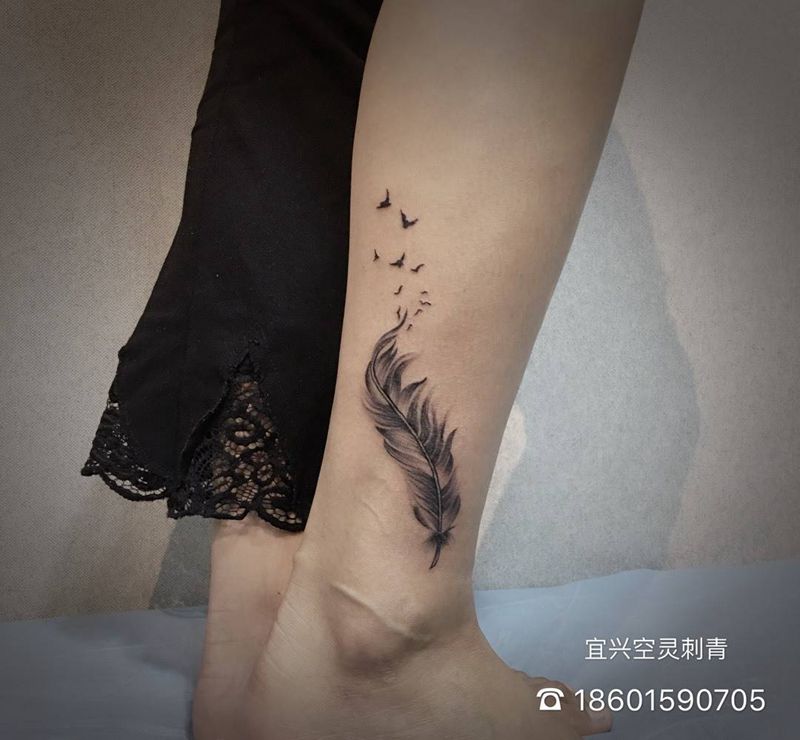羽毛纹身图片