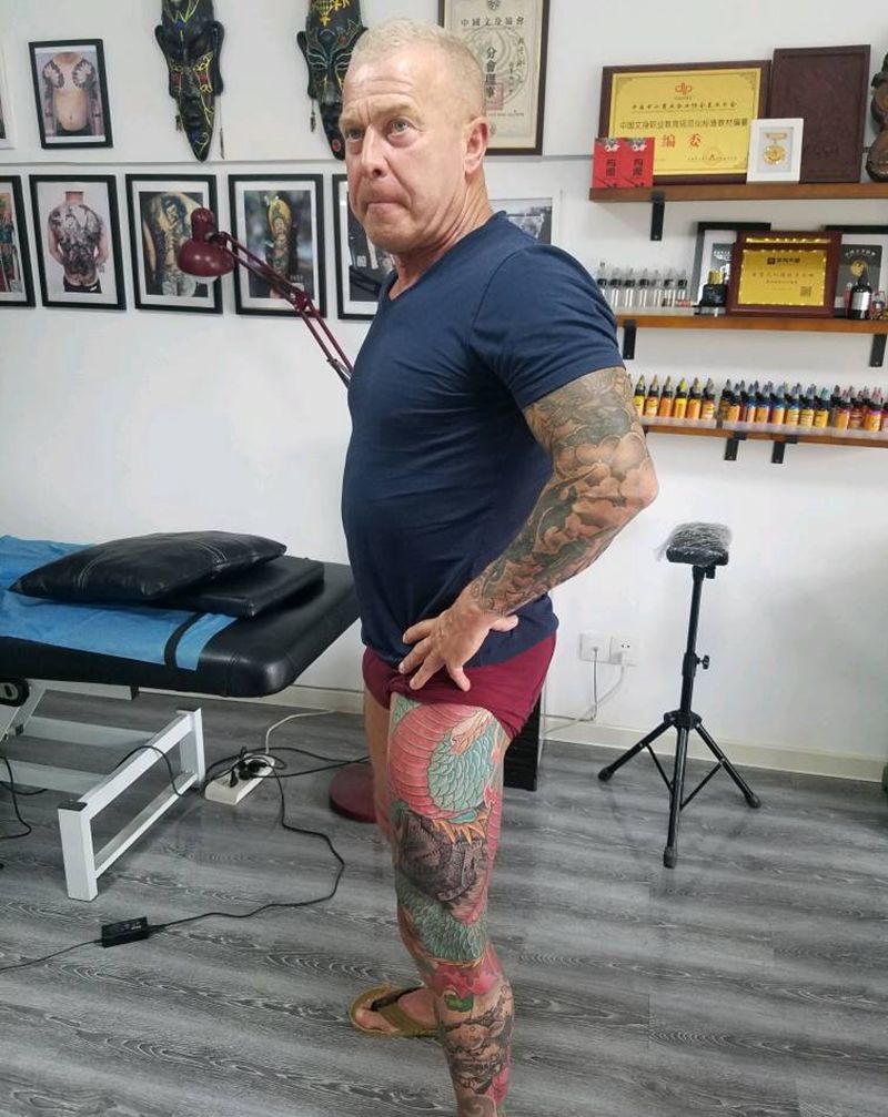 詹姆斯 修改纹身纹身图片_腿部纹身图案