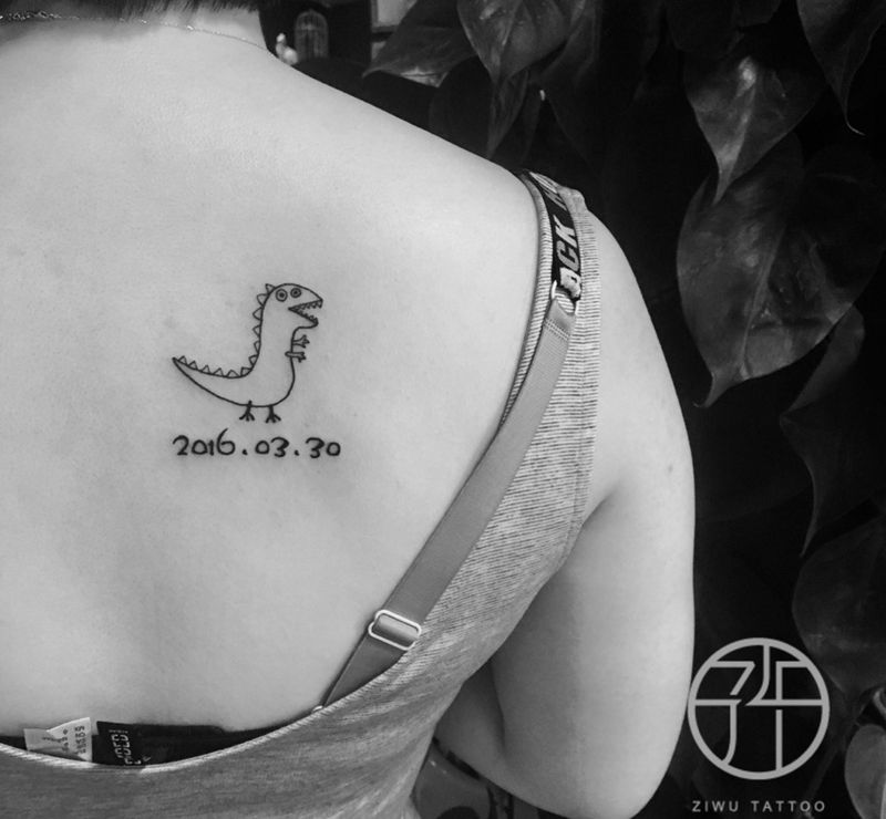 小恐龙纹身图片