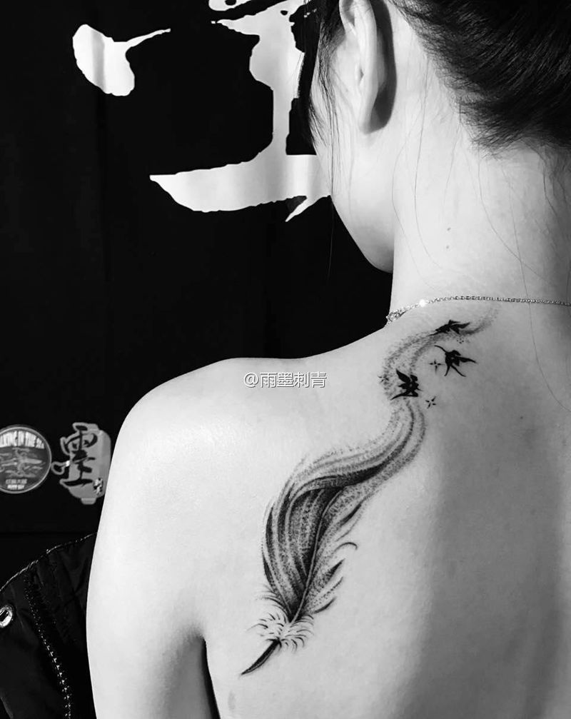 羽毛纹身图片