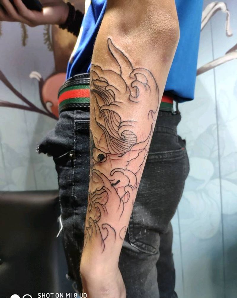 般若纹身图片_手臂新传统般若纹身图案