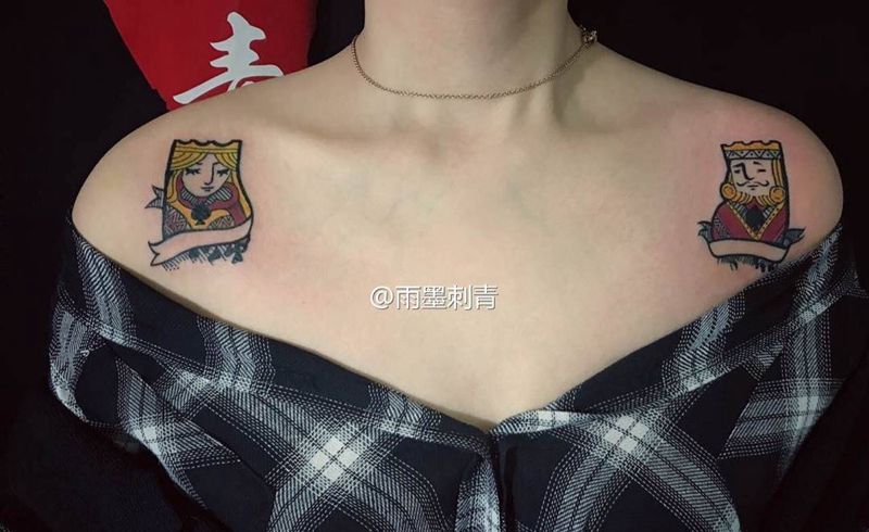 扑克牌纹身图片