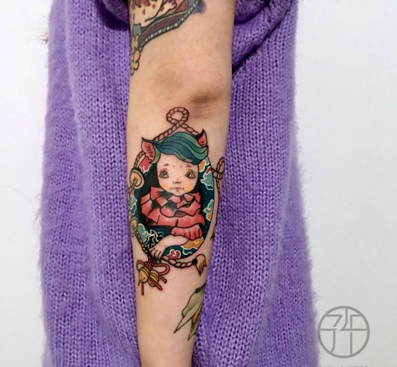 达摩蛋纹身图片