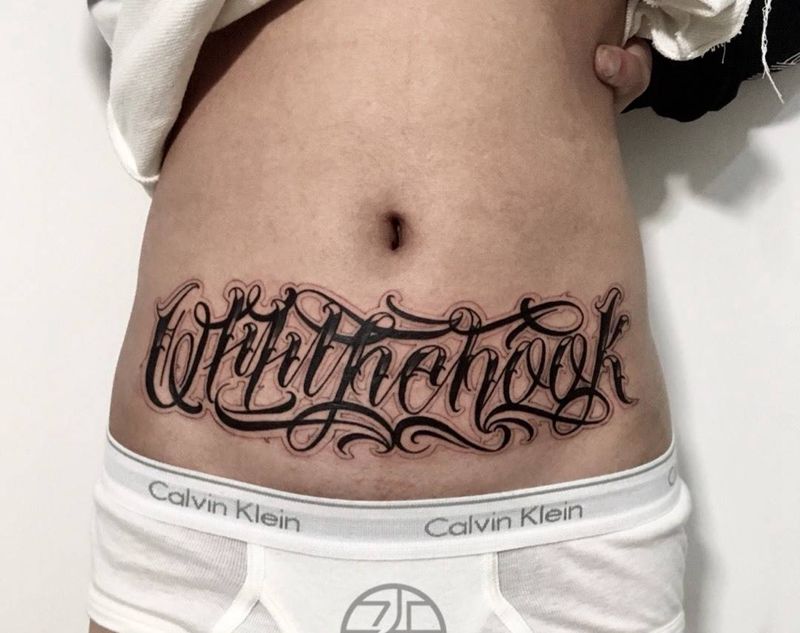 花体字纹身图片