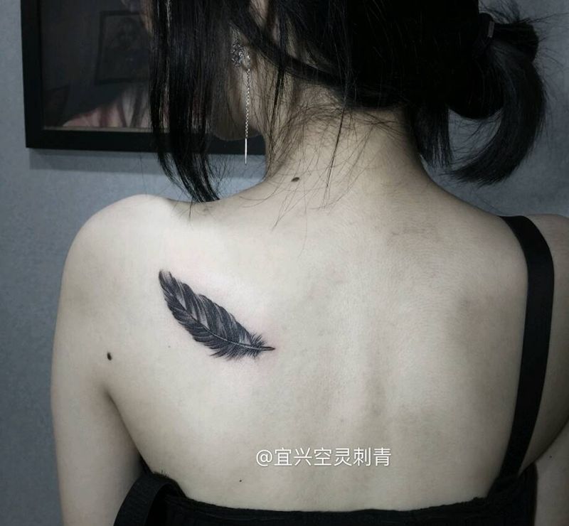 羽毛纹身图片