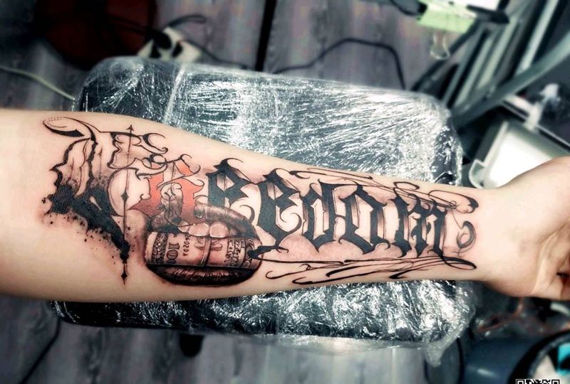 花体字纹身图片