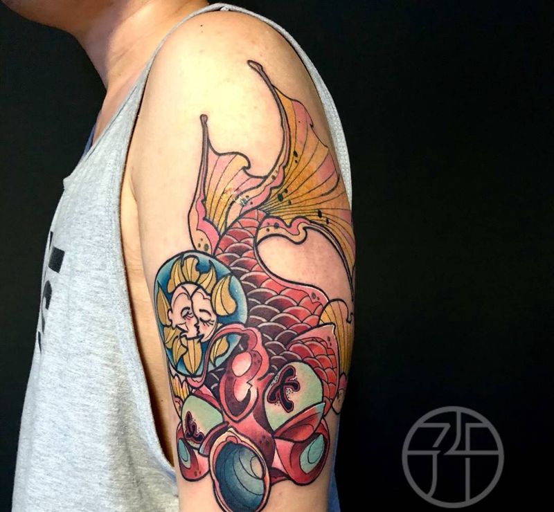 双鱼and双子纹身图片