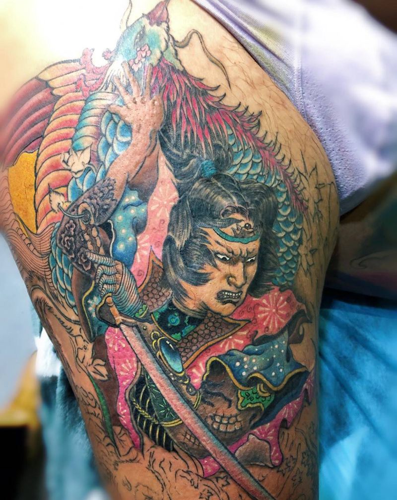 武士图纹身图片