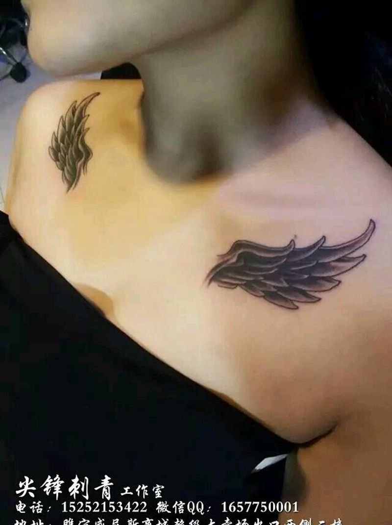 翅膀纹身图片