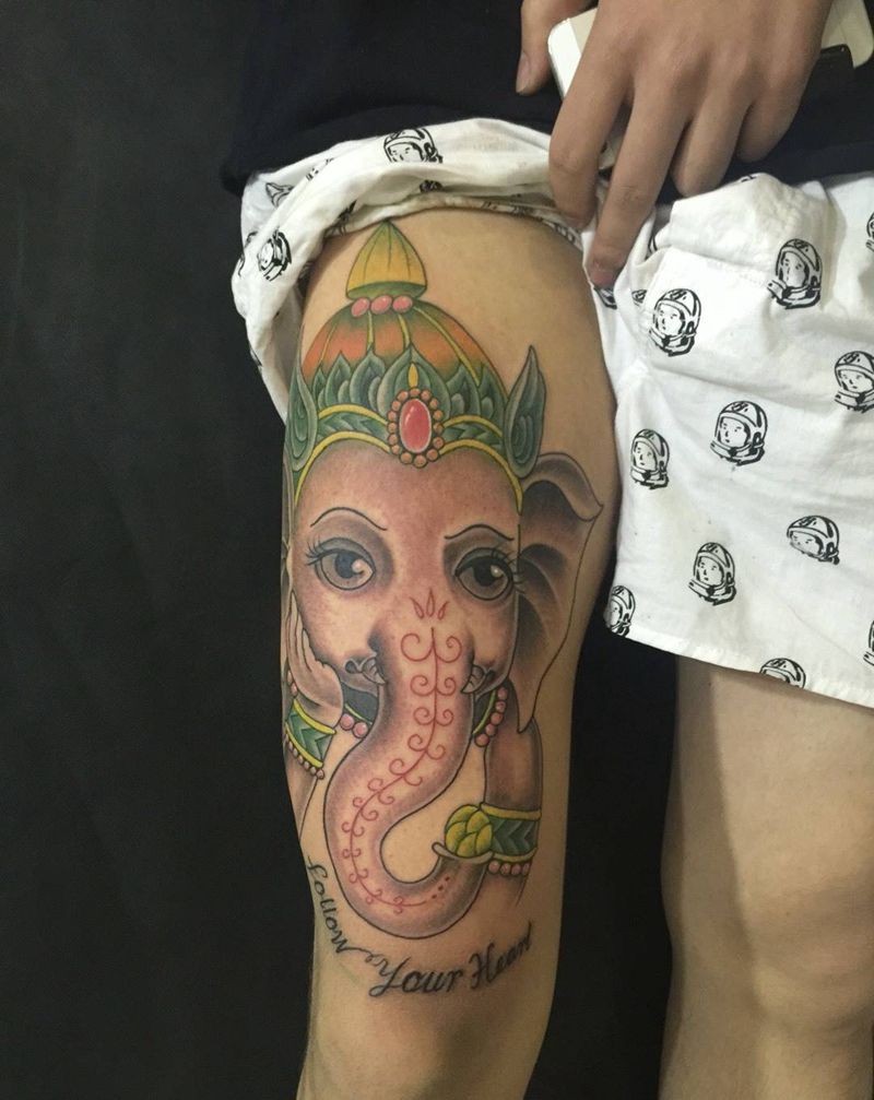 象神纹身图片