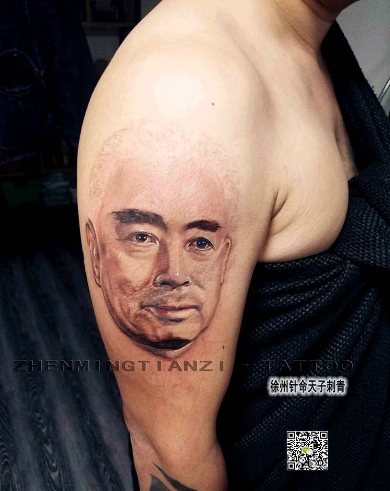 周恩来总理半成品纹身图片