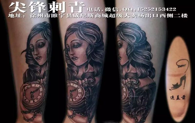 时间纹身图片
