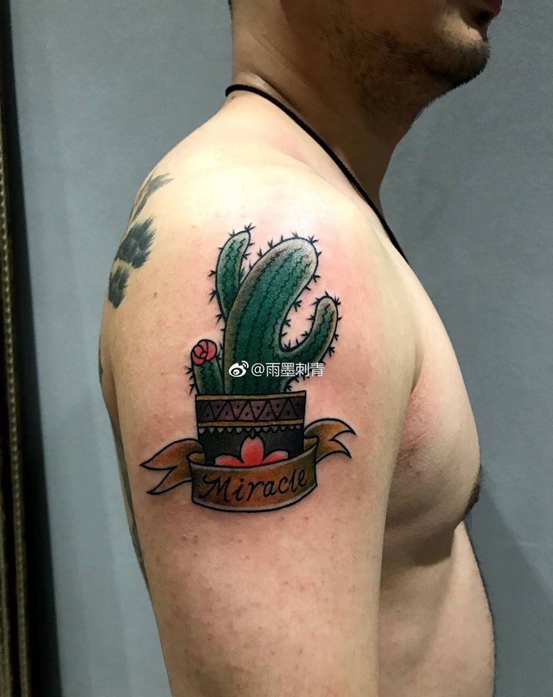 仙人掌纹身图片