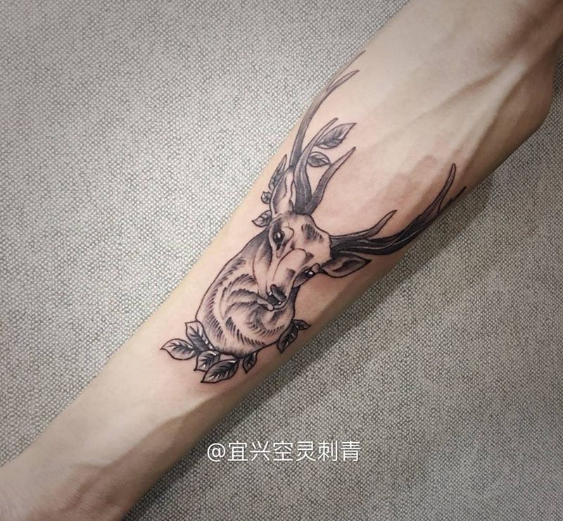 鹿纹身图片